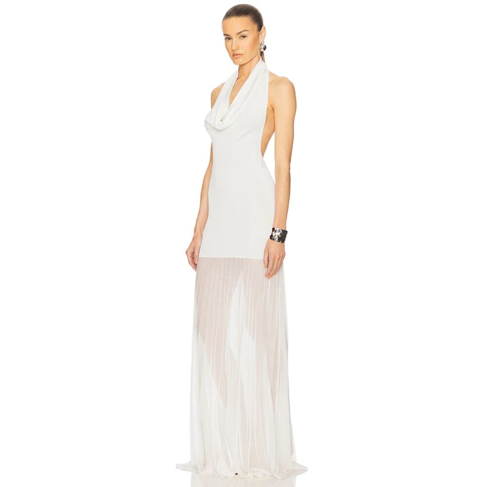 Helsa Jazzlyn Maxi Knit Dress in Ivory - Picture 4 of 12